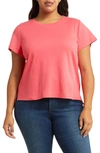 Vince Camuto Crewneck T-shirt In Pink Allure