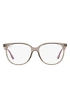 Ray Ban 52mm Square Optical Glasses In Transparent Grey