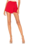 By The Way. Alyssa Wrap Skort In Red