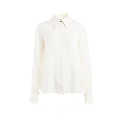 Wtr  Leonide White Long Sleeve Silk Shirt