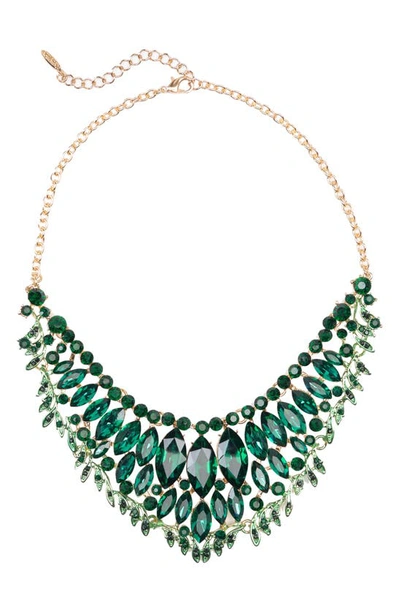 Tasha Marquise Crystal Collar Necklace In Emerald