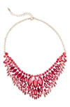 Tasha Marquise Crystal Collar Necklace In Red
