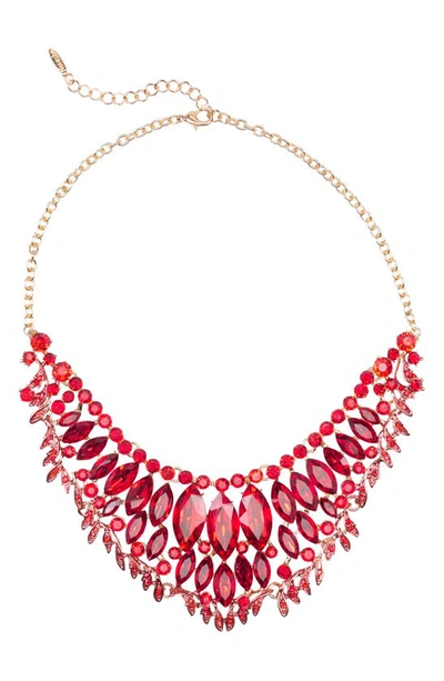 Tasha Marquise Crystal Collar Necklace In Red