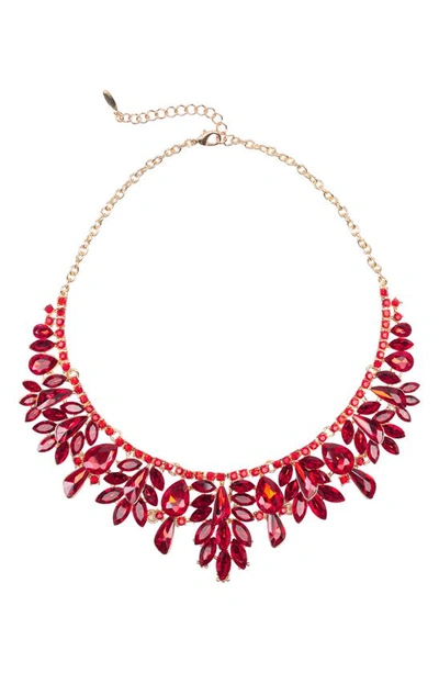 Tasha Crystal Collar Necklace In Red