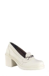 Sandro Moscoloni Leather Loafer Pump In White
