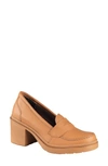 Sandro Moscoloni Penny Loafer Pump In Caramel