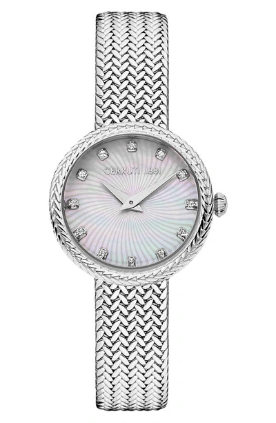 Cerruti 1881 Serreta Bracelet Watch, 26mm In Silver