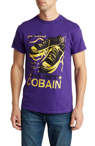 Merch Traffic Kurt Cobain Graphic T-shirt In Purple