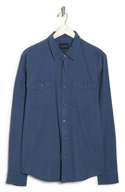 Lucky Brand Thomson Button-up Shirt In American Navy