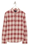Lucky Brand Grom Plaid Humboldt Stretch Cotton Button-up Shirt In Red Multi
