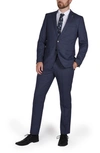 Cricketeer Birdseye Wool Blend Suit In Blue