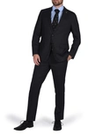 Cricketeer Birdseye Wool Blend Suit In Black