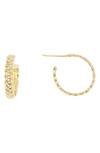 Argento Vivo Sterling Silver Braided Hoop Earrings In Gold