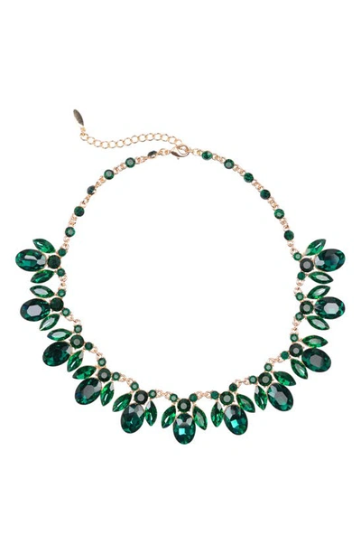 Tasha Crystal Collar Necklace In Emerald