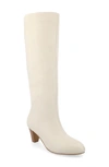 Journee Collection Jovey Tall Boots In Bone
