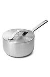 Caraway Nonstick Ceramic 3-quart Sauce Pan With Lid In Stainless Steel