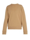 Maison Margiela Elbow Patch Cotton Sweatshirt In Beige