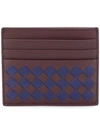 Bottega Veneta Intrecciato Leather Cardholder In Brown