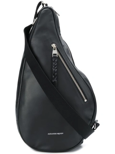 Alexander Mcqueen Tear-shaped Backpack In Black/tan