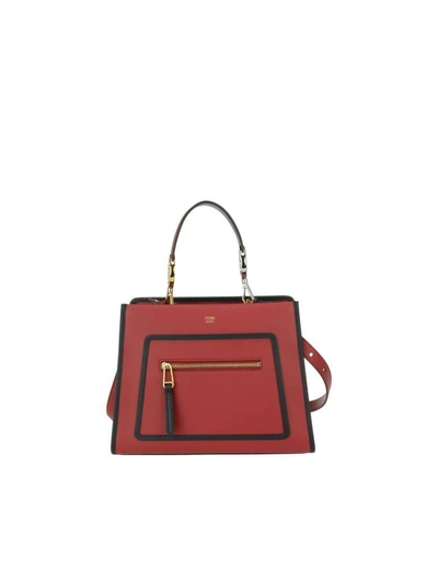 Fendi Small Runaway Bag In Red-black