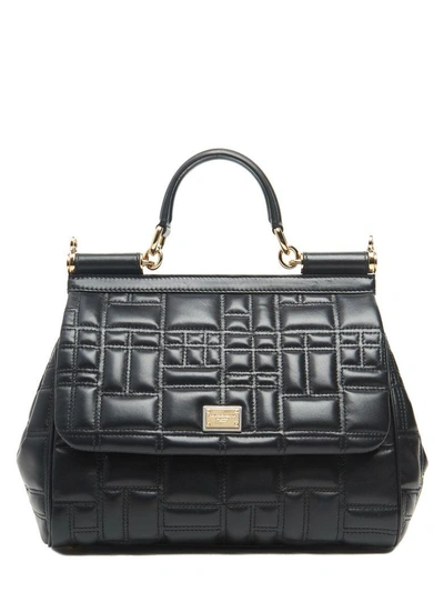 Dolce & Gabbana "miss Sicily" Hand Bag In Nappa Matelasse Color Black
