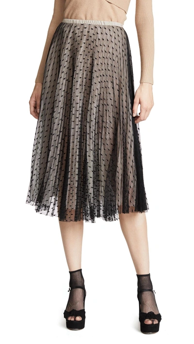 Loyd/ford Multi Layer Tulle Skirt In Black/nude