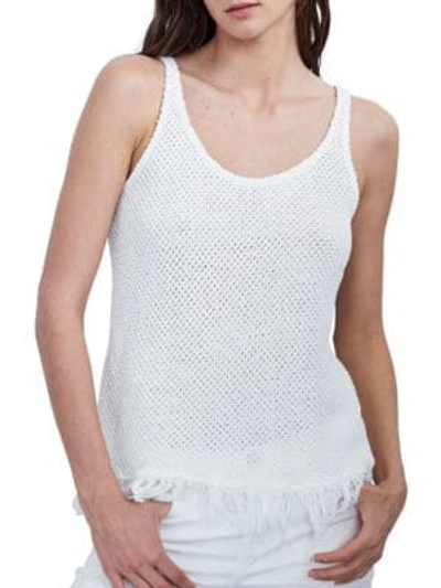 Twelfth Street By Cynthia Vincent Crochet Tank Top In White