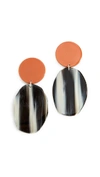 Bianca Mavrick Geology Earrings In Tangelo Chrome