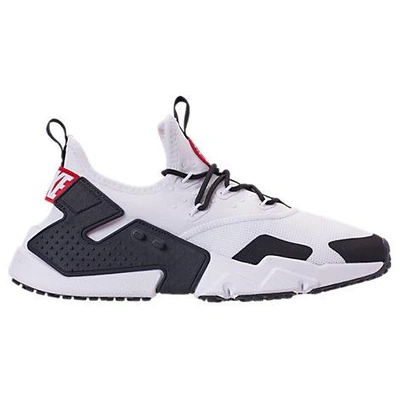 Nike Men's Air Huarache Run Drift Casual Sneakers From Finish Line In White/gym Red-black-white