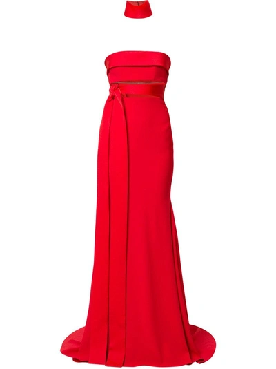 Alex Perry Royce Neck Cuff Gown