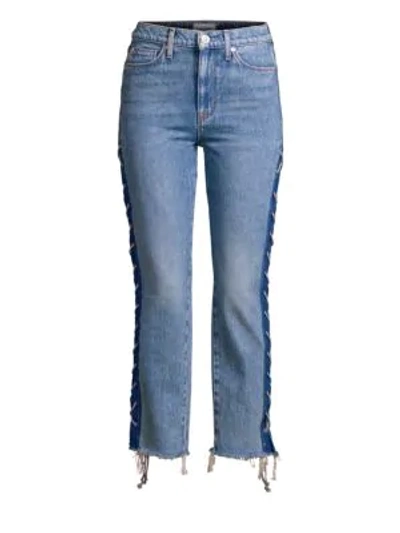 Hudson High-rise Lace-up Jeans In High Spirit