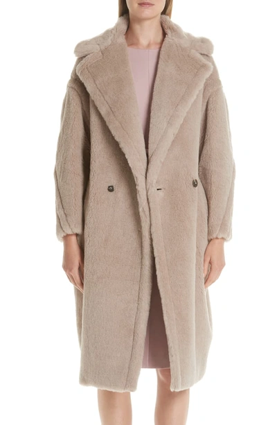 Max Mara Ginnata Double-breasted Alpaca-blend Long Coat In Turtledove