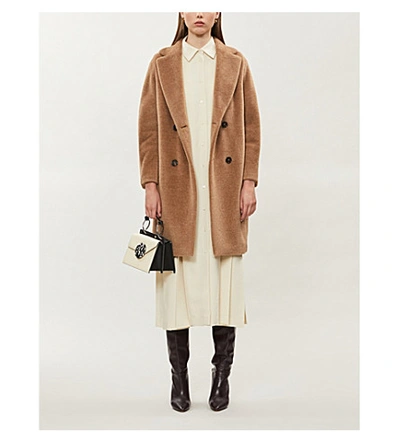 Max Mara Rose Alpaca And Wool-blend Teddy Coat In Grey | ModeSens