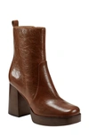 Marc Fisher Ltd Marysa Block Heel Platform Bootie In Medium Natural 102