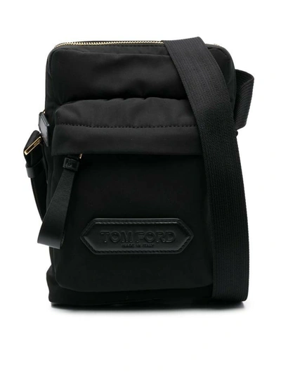 Tom Ford Recycled Nylon Mini Messenger In Black