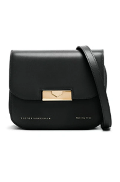 Victoria Beckham Eva Calfskin Leather Crossbody Bag - Black