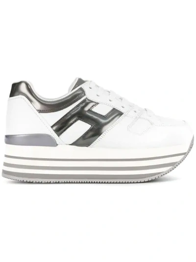 Hogan Side Logo Trainers In White