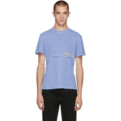 Eckhaus Latta Ssense Exclusive Blue Stripe T-shirt In Bluestripe