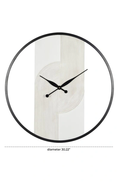 Novogratz Wood Statement Wall Clock In White