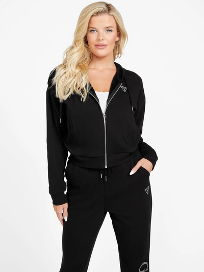 Guess Factory Zina Zip Hoodie In Black