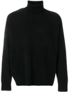 Ami Alexandre Mattiussi Oversize Turtle Neck Sweater In Black