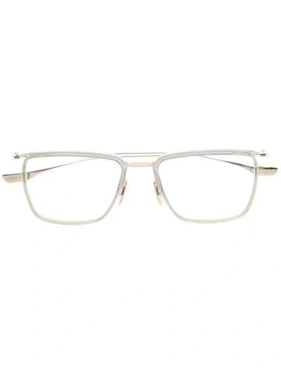 Dita Eyewear Schema-one Square Frame Glasses In Metallic
