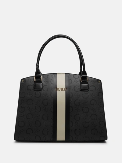 Guess Factory Anakin Logo Arched Tote In Black