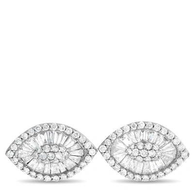 Non Branded Lb Exclusive 14k White Gold 1.05ct Diamond Earrings Er26925