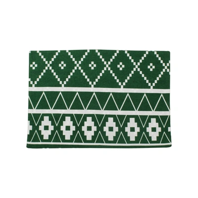 Viva By Vietri Bohemian Linens Holiday Green Reversible Placemats - Set Of 4