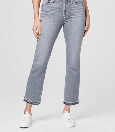 Paige Cindy Crop High Rise Straight Jean In Faded Pavement In Multi