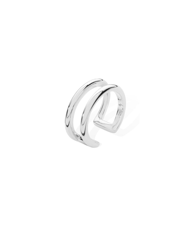 Lucy Quartermaine Art Deco Ear Cuff Earring In Silver