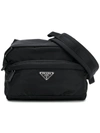 Prada Technical Fabric Messenger Bag - Black