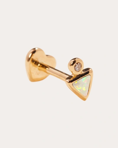 Pamela Love Women's Single Triangle Opal Stud Earring In Gold