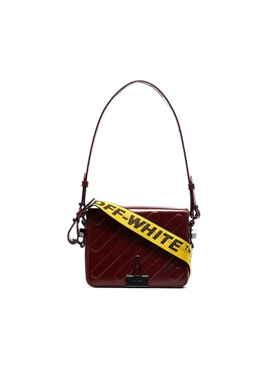 Off-white Mini Flap Leather Shoulder Bag In Red
